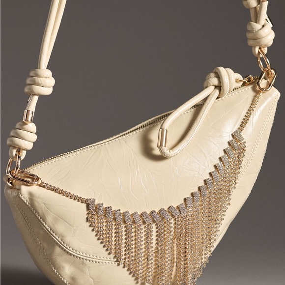 Anthropologie Crystal Fringe Bag Charm - Picture 2 of 4